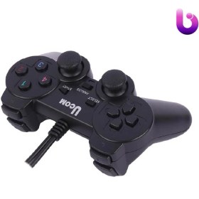 تصویر دسته بازی دوبل شوکدار سیمی Exon UC-JS704S2 PC PC Dual Shock Gaming Controller