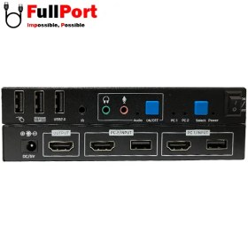 تصویر سوئيچ کی وی اِم 2 پورت HDMI تی سی تی TCT 2*1 HDMI USB KVM Switch