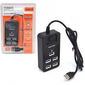 تصویر هاب مبدل 5 پورت مچر MR 212 Macher MR-212 5 Port USB Hub