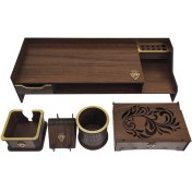 تصویر ست لوازم اداری رومیزی ساها دیزاین مدل دارا کد SH-SD5 مجموعه 5 عددی 