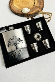 تصویر بطری جیبی مدل درخت زندگی 