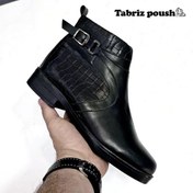 تصویر نیم بوت زنانه مدل شکوه بغل زیپ مشکی 37 38 