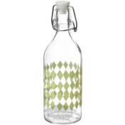 تصویر بطری با درپوش شیشه شفاف/ زرد روشن 0.5 لیتری ایکیا مدل IKEA KORKEN IKEA KORKEN Bottle with stopper clear glass/patterned light yellow 0.5 l