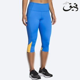 تصویر نیم لگ ورزشی بروکس زنانه Brooks Method ½ Crop Tight آبی BROOKS WOMEN METHOD 1/2 CROP TIGHT