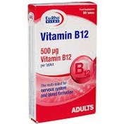 تصویر ویتامین ب12 یوروویتال 500 میکروگرم 60 عدد vitamin-b12-eurhovital