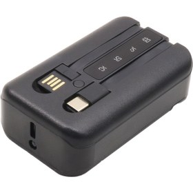 تصویر کیس پاوربانک با ورودی Type-C دو خروجی USB دارای کابل مدل KH-810 