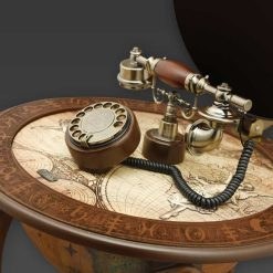 تصویر تلفن کره چوبی کد TG-816 رنگ BROWN LOTUS - JOLIET Metal Wall Clock Code M 4031