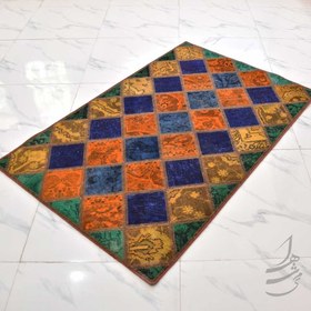 تصویر فرش چهل تکه دستباف 1 در 1/5 مدل ft-109 