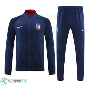 تصویر گرمکن شلوار اتلتیک مادرید Atletico Madrid Tracksuit 2023-24 Navy Blue Red 