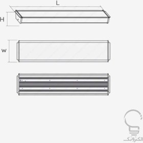 تصویر پنل توکار میناب 50 وات 16*60 پارس شعاع توس Minab built-in panel 50 watt 16x60 Pars Shua To