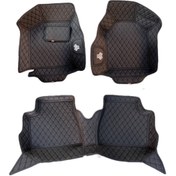 تصویر کف پوش گلدوزی ساینا مشکی 