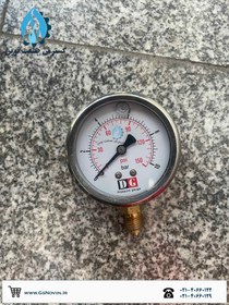 تصویر فشارسنج DG روغنی مدل 150psi/10bar با اتصال رزوه‌ای برنجی Pressure Gauge