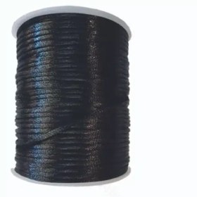 تصویر نخ قیطان Shiny black pasta braid thread