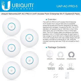 تصویر روتر Ubiquiti Networks Router 5 Pack UAP AC PRO 5, White-ارسال 20 روز کاری - ارسال 20 روز کاری 