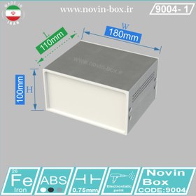 تصویر جعبه فلزی با پانل پلاستیکی ۹۰۰۴ طول ۱۱ سانتیمتر –ابعاد H100*W180*L110 (mm) 