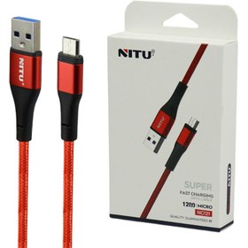 تصویر کابل میکرو یو اس بی فست شارژ Nitu NC121 2.4A 1.2m Nitu NC121 2.4A 1.2m MicroUSB Cable