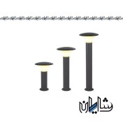 تصویر چراغ پارکی قارچی پایه دار 40 سانت بدنه طوسی EDC EDC mushroom park light with 40 cm gray body