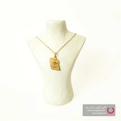 تصویر گردنبند استیل طلایی طرح نقشه ایران 