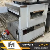 تصویر فر پیتزا ریلی دهنه ۷۰ سانتی نوین موتور الکتروژن 