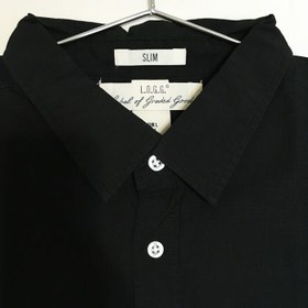تصویر پیراهن مردانه مشکی (L.O.G.G) اچ اند ام مدل SLIM 