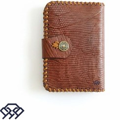 تصویر کیف پول چرم طبیعی دست‌دوز کروکودیل مدل 301 