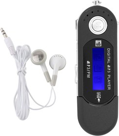 تصویر پخش‌کننده موسیقی دیجیتال USB MP3 پخش‌کننده موسیقی قابل‌حمل خانه مدرسه عالی (مشکی) - ارسال 20 روز کاری Digital Music Player USB MP3 Portable Music Player Home School Fine Workmanship (Black)