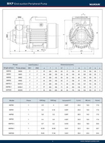 تصویر پمپ نیم اسب خانگی 38 متری 1 اینچ مدل MKP62 MARQUIS 