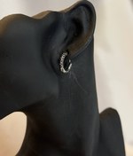 تصویر پیرسینگ طرح گل حلقه ای نقره ای 