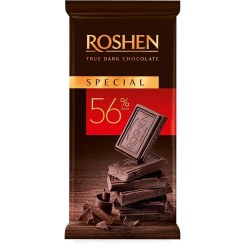 تصویر شکلات تلخ 56 درصد روشن 90 گرمی Roshen 90 gr