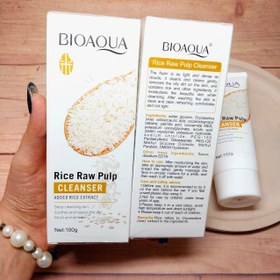 تصویر فوم شست و شو برنج 100گرمی بیوآکوا Bio aqua Rice Raw Pulp Cleanser 100g