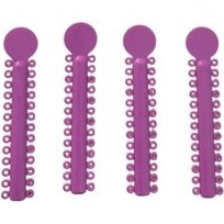 تصویر مراقبت از دندان مصنوعی ELASTIC LIGATURE LILAC COLOR 2 RODS 26 RING اورجینال First Class 