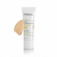 تصویر کرم ضد آفتاب رنگی SPF60 پریم رنگ بژ روشن حجم 40 میلی لیتر Prime Acnex SPF60 PA+++ Light Beige Sunscreen Cream - 40ml