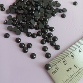 تصویر مروارید لپه ای 6 میل مشکی بسته 10 گرمی 