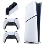 تصویر کنسول بازی سونی مدل PlayStation 5 Slim Digital Edition ظرفیت 1 ترابایت ریجن 2016A اروپا به همراه دسته اضافی و پایه شارژر Sony PlayStation 5 Slim Digital Edition Console 1TB Europe 2016A Region with additional Controller and Charging Stand