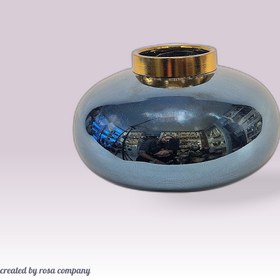 تصویر گلدان شیشه ای رومیزی شفاف 