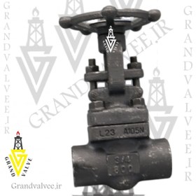 تصویر شیرفلکه کشویی "3/4 اینچ فولادی کلاس 800 جوشی GATE VALVE 3/4" #800 A105 SW