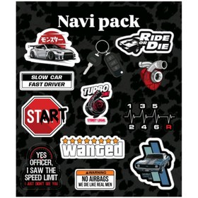 تصویر استیکر پک ماشین ناوی 