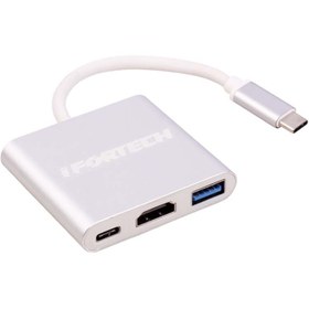 تصویر تبدیل TYPE C TO HDMI &amp;VGA برند IFORTECH 