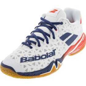 تصویر کفش بدمینتون بابولات Babolat Shadow Tour Men White and blue 