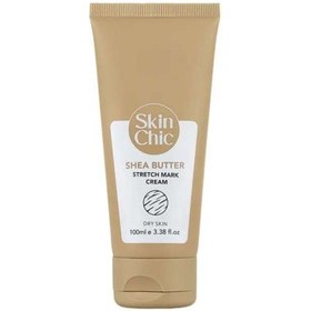 تصویر کرم ترک شکم حاوی شی باتر حجم 100 میلی لیتر اسکین شیک Skin Chic Shea Butter Stretch Mark Cream 100 ml