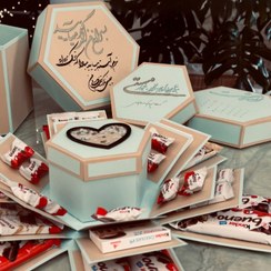 تصویر باکس هدیه تولد مدل سوپرایز به همراه بگ ست 65 