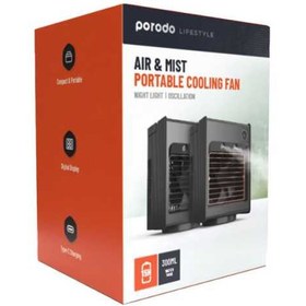 تصویر کولر رو میزی مه پاش پرودو Porodo Air & Mist Portable Cooling Fan With Night Light 