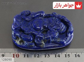 تصویر نگین لاجورد درشت کنده کاری طرح بودا فوق العاده لوکس کد 128090 