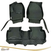 تصویر کفپوش گلدوزی 6 بعدی موکت دار تویوتا کرولا کراس 2000 هیبرید 2024-2025 رنگ مشکی 