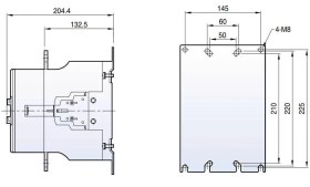 تصویر کنتاکتور ۳۳۰ آمپر ( LS ) ال اس ۱۶۰ کیلووات با بوبین ۲۲۰ ولت مدل MC-330a 