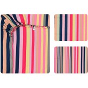 تصویر سرویس ملحفه فیلور آدنو مدل Colored stripes کد FI51 دونفره 3 تکه 