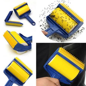 تصویر غلتک پرزگیر قابل استفاده مجدد زرد/آبی برند sticky buddy Reusable Lint Roller Yellow/Blue