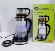 تصویر چای ساز روهمی لیزان اصل مدل LZ_1405 تمام لمسی اصلی LEZAN LZ-1405