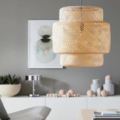 تصویر لوستر حصیری ایکیا 