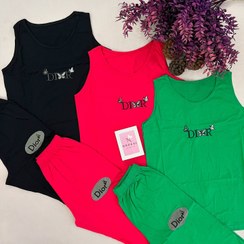 تصویر ست تاپ وشلوارک زنانه گلدوزی Tops and shorts